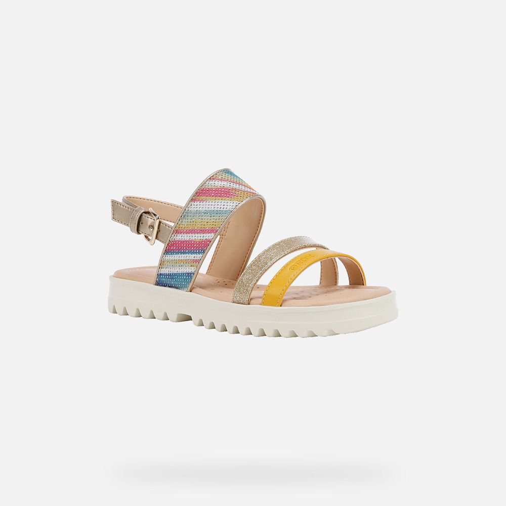 Sandalias Geox Menina Douradas - Coralie - TQWYL0891